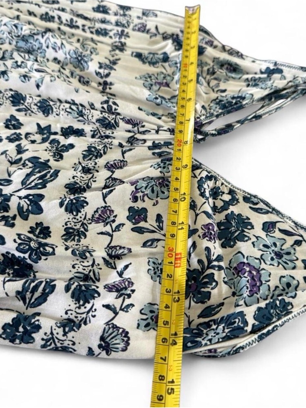 Poupette St Barth Blue White Floral Maxi Dress S Open Back Resort Boho Viscose - Picture 6 of 8